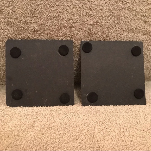 Black slate coasters - Picture 2 of 2